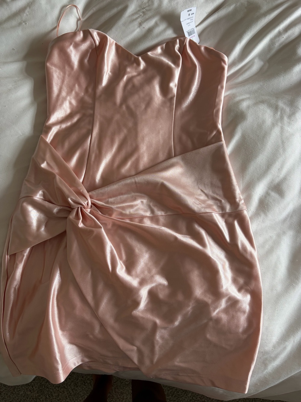 Satin Twist Front Slip Dress HOCO